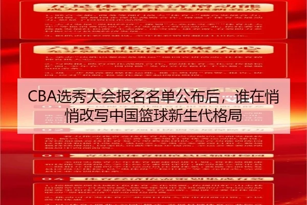 CBA选秀大会报名名单公布后，谁在悄悄改写中国篮球新生代格局（Sohu Sports）